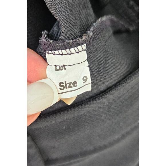 Vtg 90s Necessary Objects Womens Pants Black Juniors 9 Straight Boot Cut Stretch - Picture 8 of 12